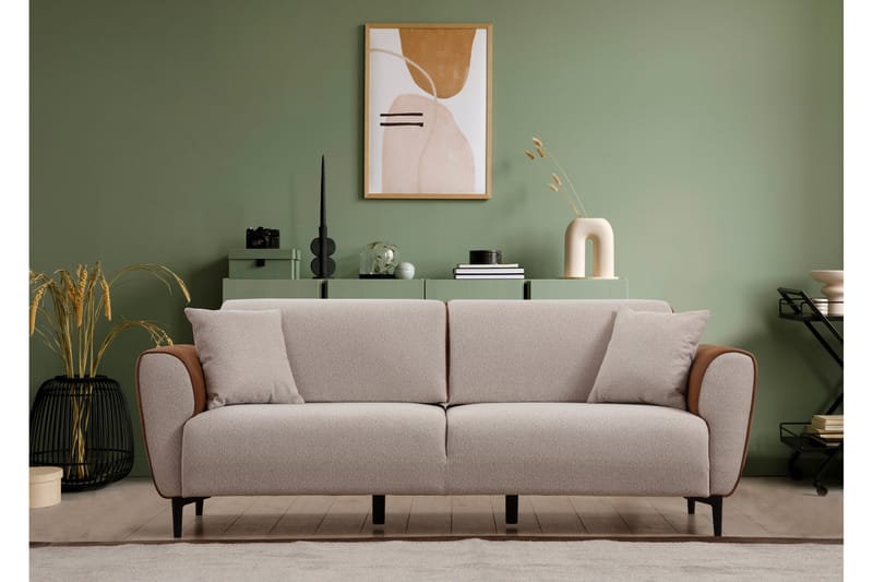 Rebelo 3-Pers. Sovesofa - Beige - Sovesofaer