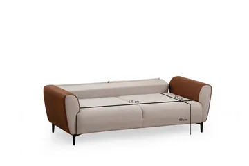 Rebelo 3-Pers. Sovesofa - Beige - Møbler - Sofaer - Sovesofaer