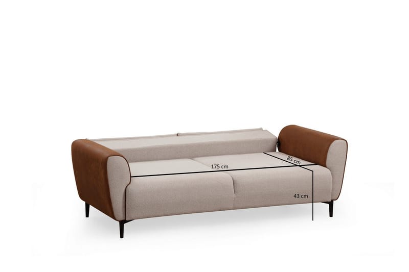 Rebelo 3-Pers. Sovesofa - Beige - Møbler - Sofaer - Sovesofaer