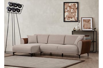 Rebelo Sovesofa med chaiselong - Beige - Møbler - Sofaer - Sovesofaer