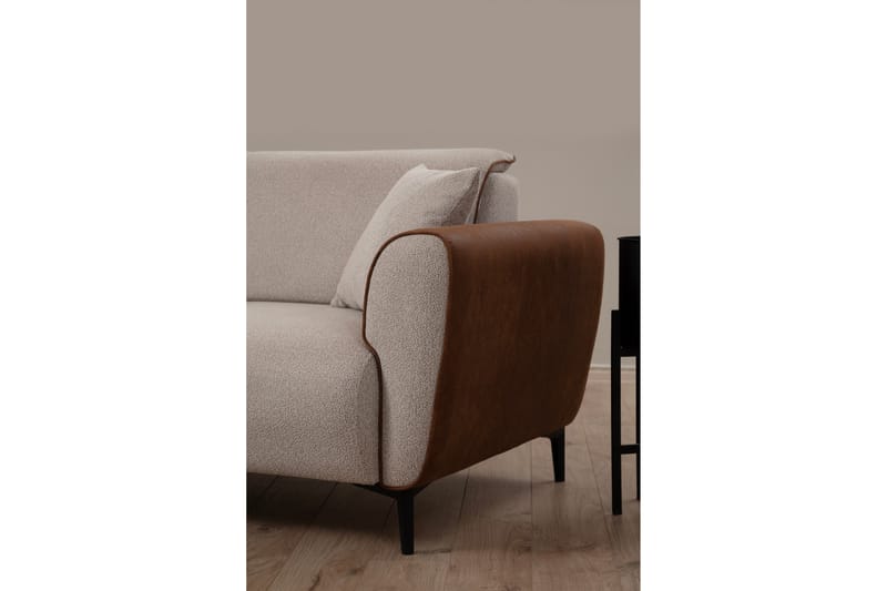 Rebelo Sovesofa med chaiselong - Beige - Sovesofaer - Hjørnesovesofa