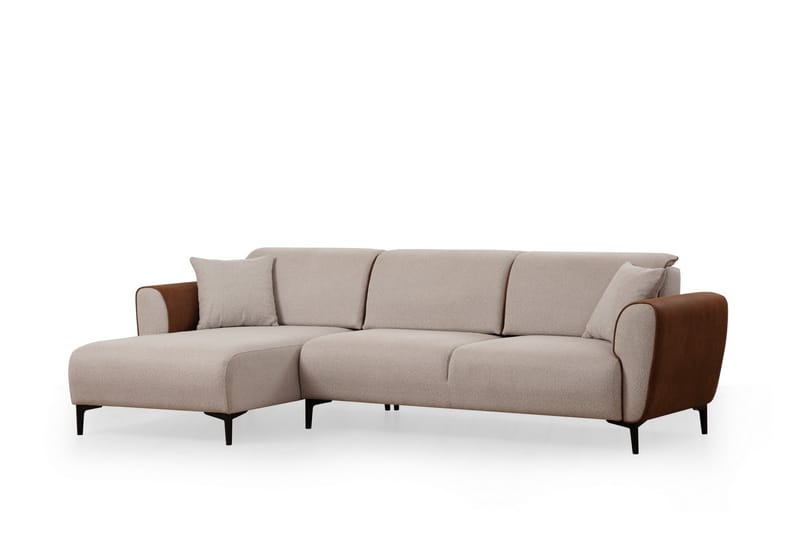 Rebelo Sovesofa med chaiselong - Beige - Sovesofaer - Hjørnesovesofa