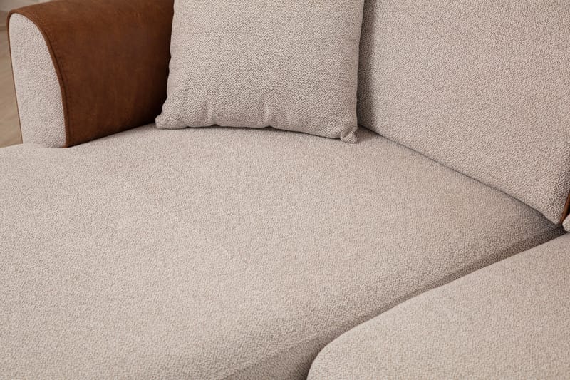 Rebelo Sovesofa med chaiselong - Beige - Sovesofaer - Hjørnesovesofa