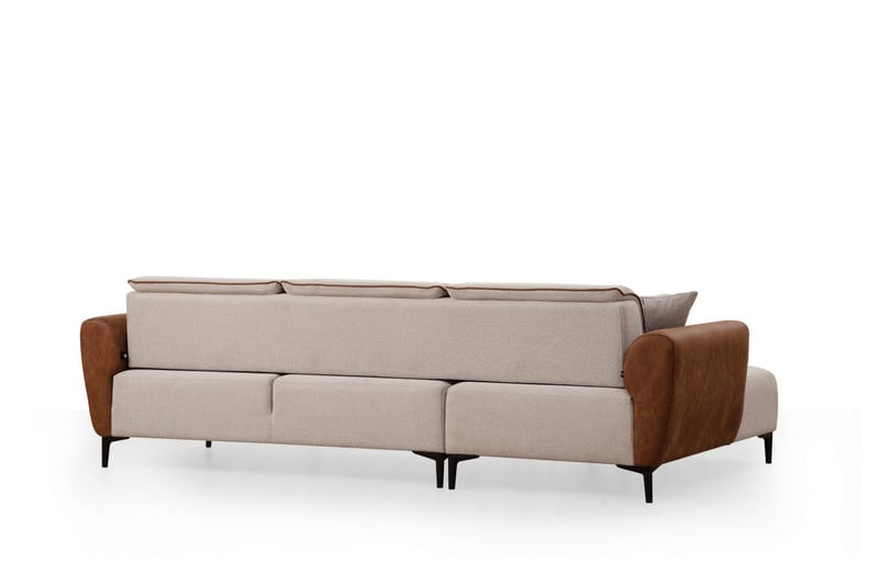 Rebelo Sovesofa med chaiselong - Beige - Sovesofaer - Hjørnesovesofa