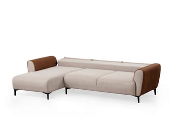 Rebelo Sovesofa med chaiselong - Beige - Møbler - Sofaer - Sovesofaer