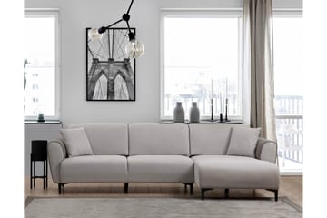 Rebelo Sovesofa med chaiselong - Grå - Møbler - Sofaer - Sovesofaer