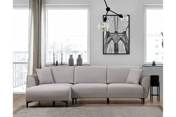 Rebelo Sovesofa med chaiselong - Grå - Møbler - Sofaer - Sovesofaer