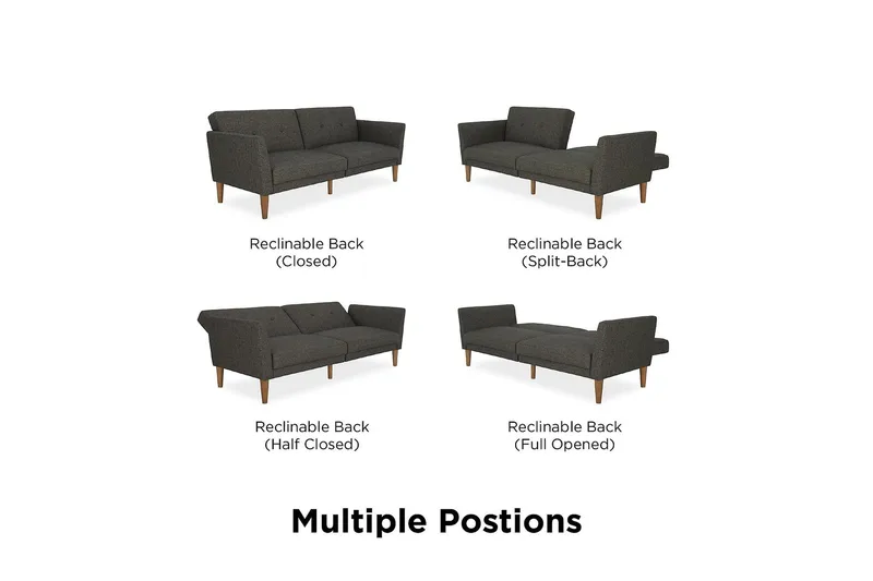 Regal 2-personers Sovesofa Mørkgrå - Novogratz - Møbler - Sofaer - Sovesofaer