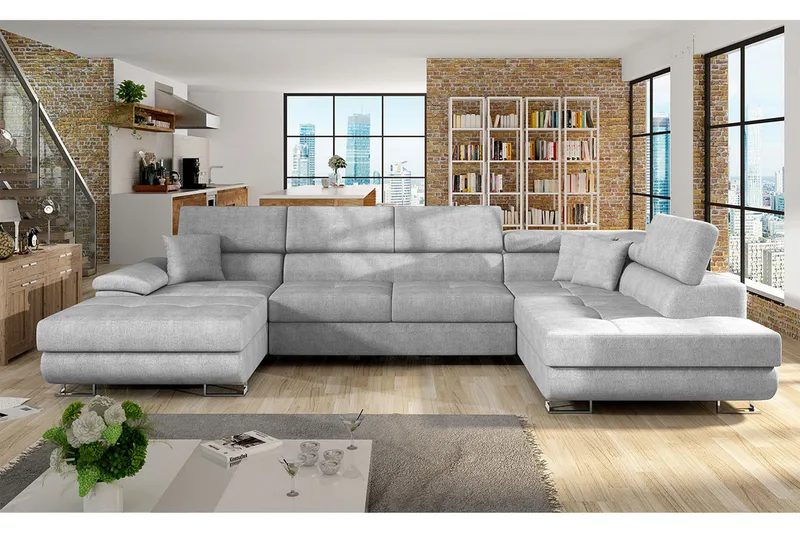 Regina Hjørnesovesofa Højre - Grå - Møbler - Sofaer - Sovesofaer