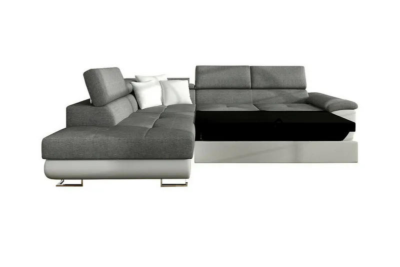 Reginia 3-sits Hörnbäddsoffa NO_BRAND Ljusgrå - Møbler - Sofaer - Sovesofaer