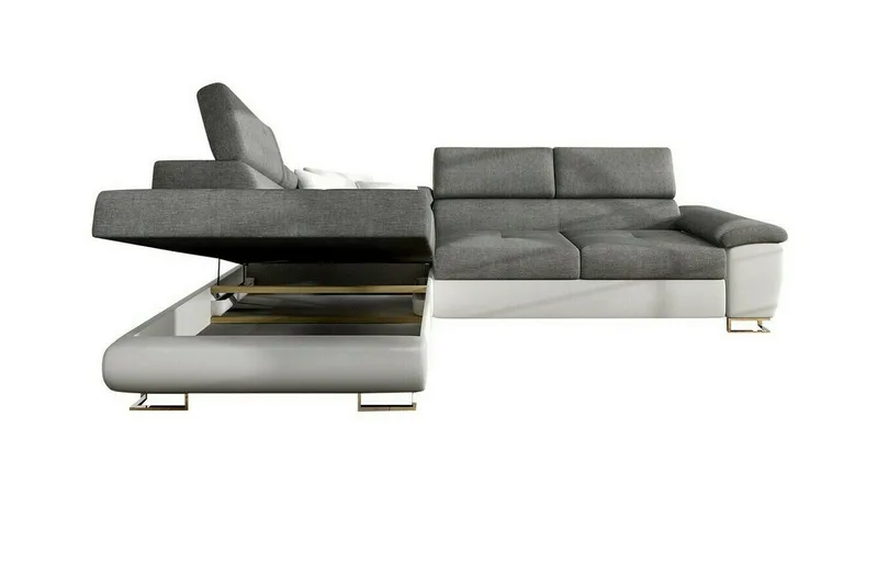 Reginia 3-sits Hörnbäddsoffa NO_BRAND White - Møbler - Sofaer - Sovesofaer