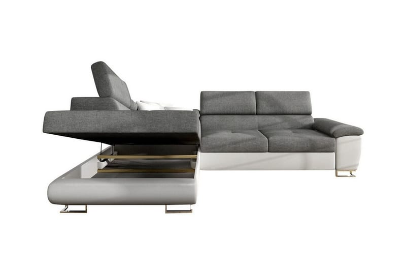 Reginia 3-sits Hörnbäddsoffa NO_BRAND White - Møbler - Sofaer - Sovesofaer
