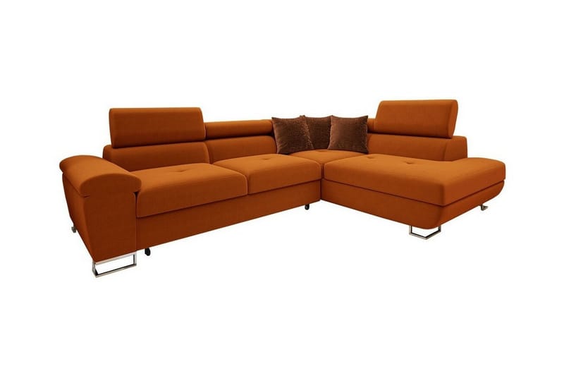 Reginia 3-personers Hjørnesovesofa - Orange - Sovesofaer - Hjørnesovesofa