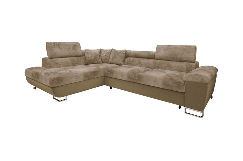 Reginia 3-personers Hjørnesovesofa - Brun/Beige - Sovesofaer - Hjørnesovesofa