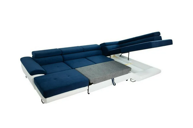 Reginia 4-sits Hörnbäddsoffa 375 cm Dark blue - Møbler - Sofaer - Sovesofaer