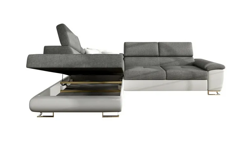 Reginia 4-sits Hörnbäddsoffa Light green - Møbler - Sofaer - Sovesofaer