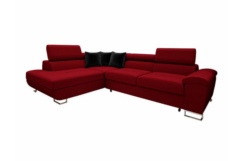 Reginia 4-personers Hjørnesovesofa - Rød - Møbler - Sofaer - Sovesofaer