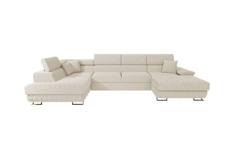 Reginia 4-personers Hjørnesovesofa - Beige/Lys beige - Sovesofaer - Hjørnesovesofa