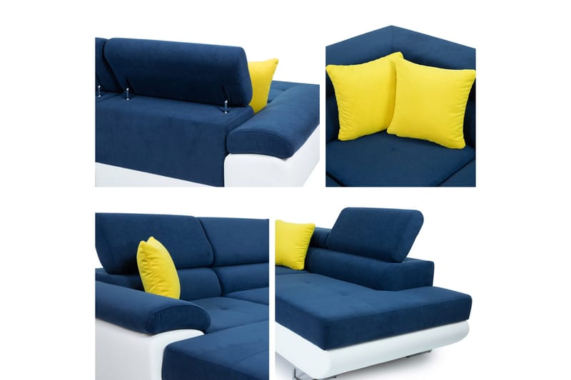 Reginia Sovesofa Med Divan Og Chaiselong 4-Personers - Grøn - Møbler - Sofaer - Sovesofaer