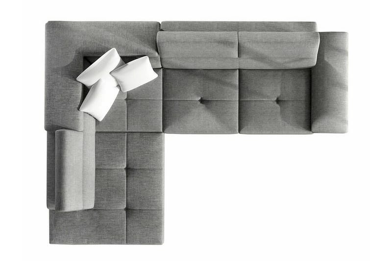 Reginia Venstrevendt Hjørnesovesofa 125x195 cm med Opbevaring i Fløjlskord - Blå - Møbler - Sofaer - Sovesofaer