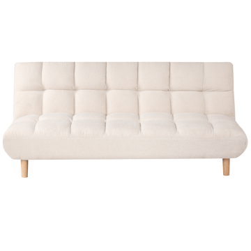 Risor Foldbar Sovesofa 112x190 cm i Bouclé - Hvid - Møbler - Sofaer - Sovesofaer - 2 personers sovesofa