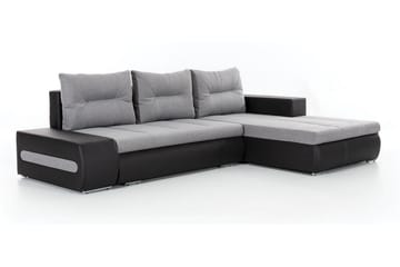 Rodeche 3-personers Sovesofa med Chaiselong og Opbevaring - Lysegrå - Møbler - Sofaer - Sovesofaer