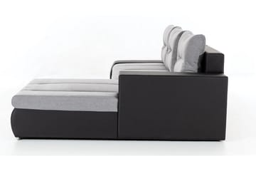 Rodeche 3-personers Sovesofa med Chaiselong og Opbevaring - Lysegrå - Møbler - Sofaer - Sovesofaer