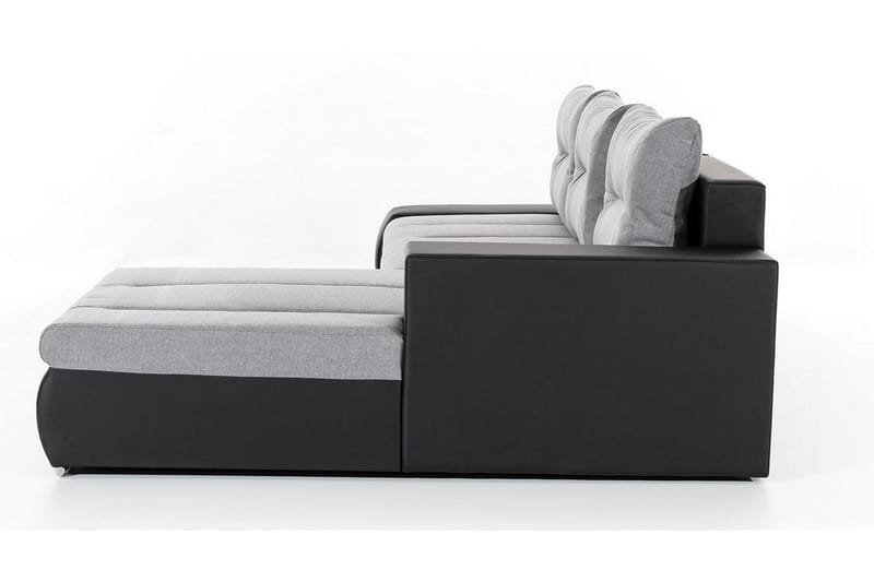 Rodeche 3-personers Sovesofa med Chaiselong og Opbevaring - Lysegrå - Møbler - Sofaer - Sovesofaer