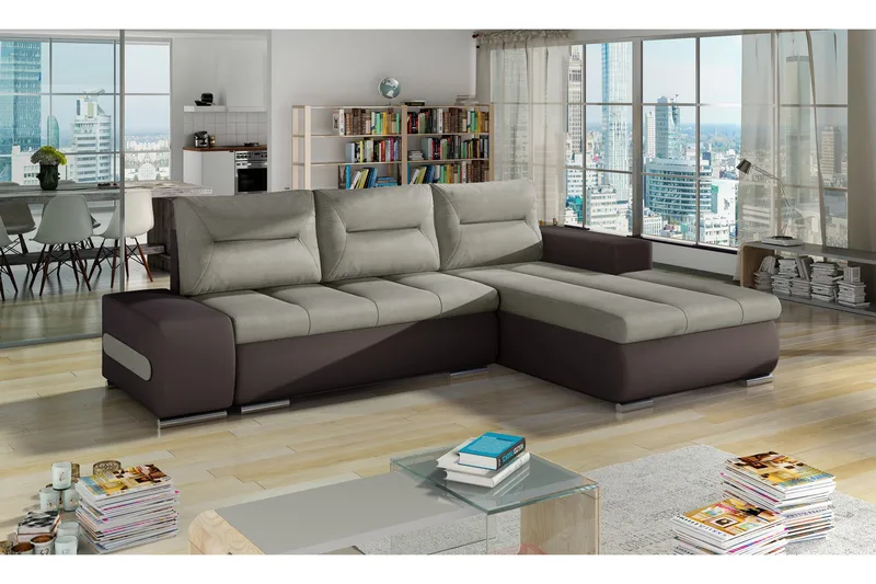 Rodeche sovesofa - Beige/Brun - Møbler - Sofaer - Sovesofaer