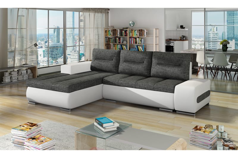 Rodeche sovesofa - Grå/Hvid - Møbler - Sofaer - Sovesofaer