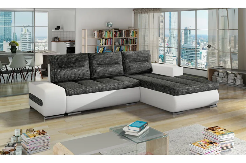 Rodeche sovesofa, Grå/Hvid