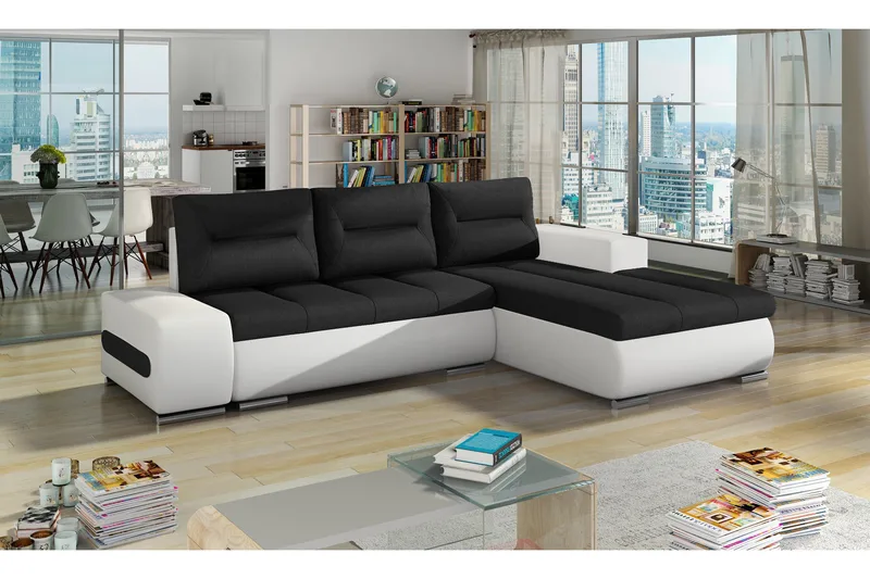 Rodeche sovesofa, Sort/Hvid