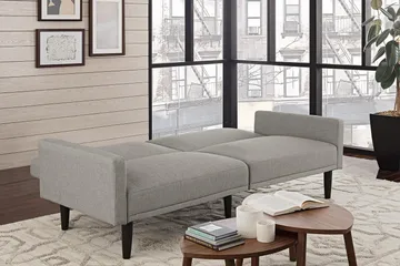 Room Essential 2-personers Sovesofa Lys linnedgrå - Dorel Home - Møbler - Sofaer - Sovesofaer - 2 personers sovesofa