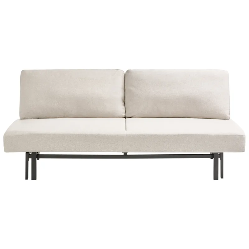 Roykka Rektangulær Sovesofa 136x201 cm i Stof, Lys Beige