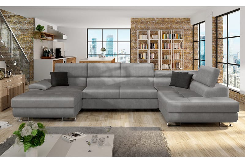 Rycka Hjørnesofa Højre - Grå - Møbler - Sofaer - Sovesofaer