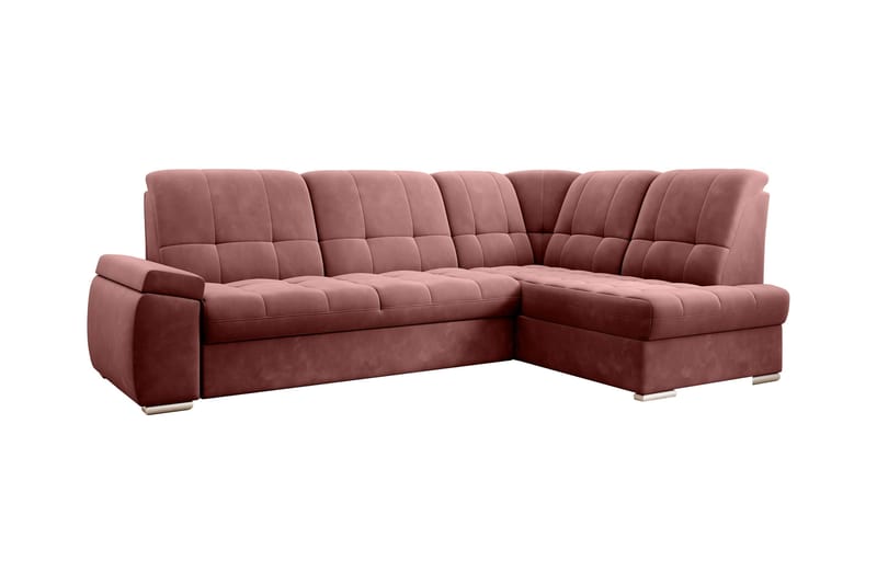 Sajana Sovesofa med Chaiselong 3-personers - Rosa - Møbler - Sofaer - Sovesofaer