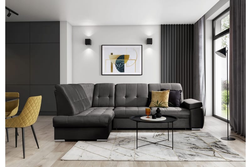 Sajana Sovesofa med Chaiselong 3-personers, Grå