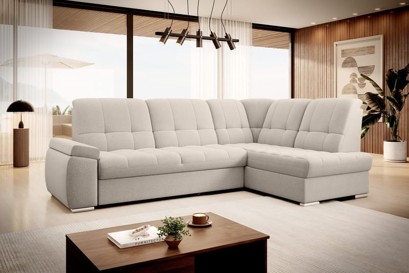 Sajana Sovesofa med Chaiselong 3-personers - Beige - Møbler - Sofaer - Sovesofaer