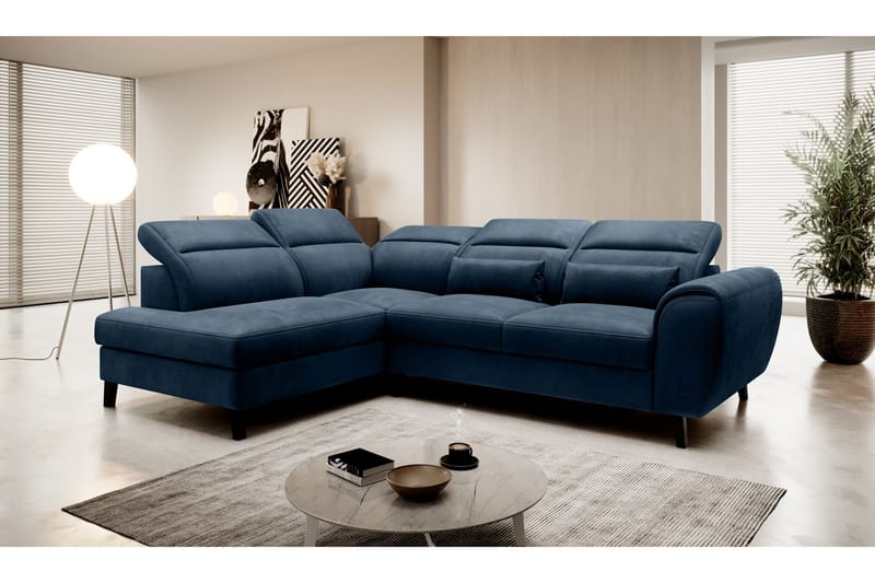 Sajda Sovesofa med Chaiselong 3-personers, Mørkeblå