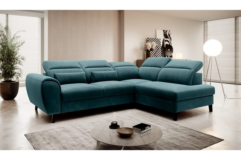 Sajda Sovesofa med Chaiselong 3-personers, Mørkegrøn