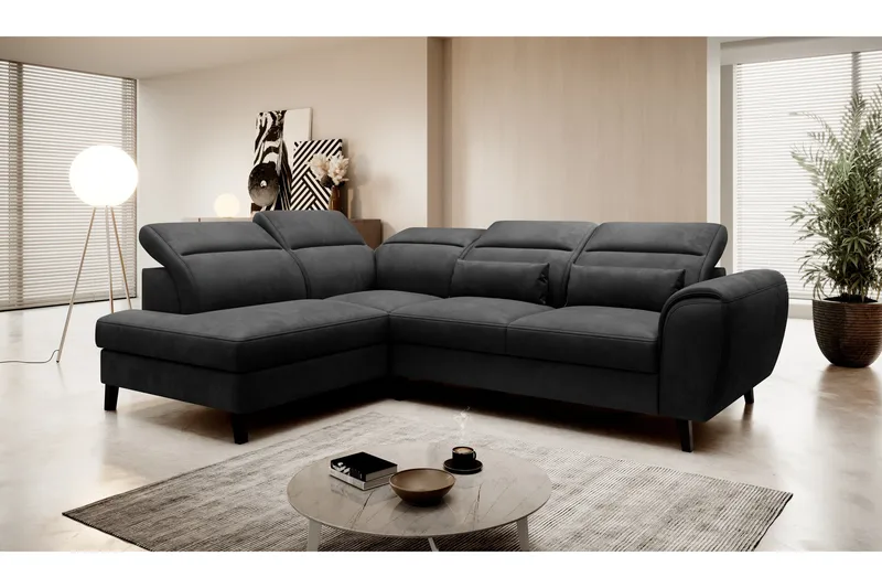 Sajda Sovesofa med Chaiselong 3-personers, Mørkegrå