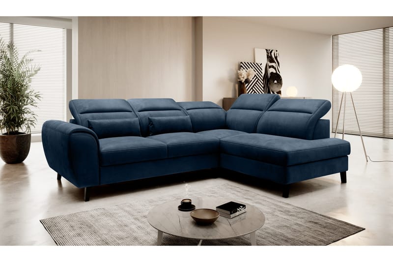 Sajda Sovesofa med Chaiselong 3-personers, Mørkeblå
