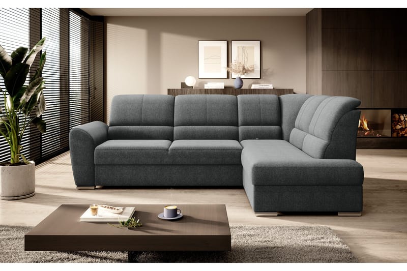 Sajmon Sovesofa med Chaiselong 3-personers, Grå