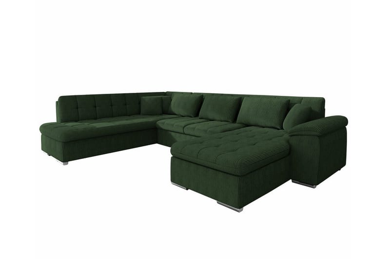 Sakri 5-sits Hörnbäddsoffa Dark green, undefined