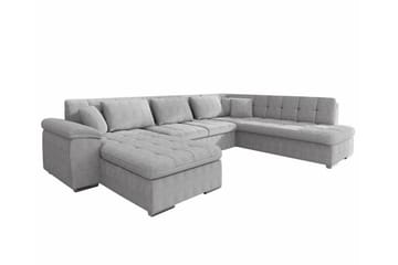 Sakri 5-sits Hörnbäddsoffa Ljusgrå - Møbler - Sofaer - Sovesofaer