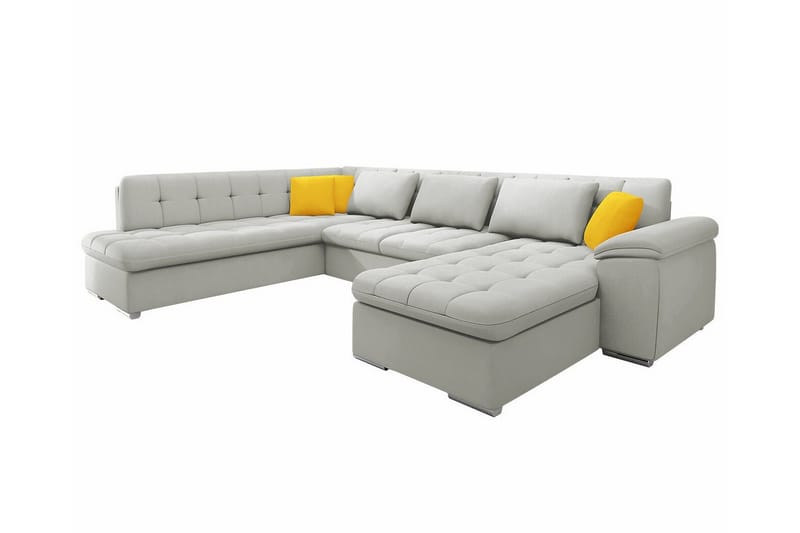 Sakri 5-personers Hjørnesovesofa - Grå - Møbler - Sofaer - Sovesofaer