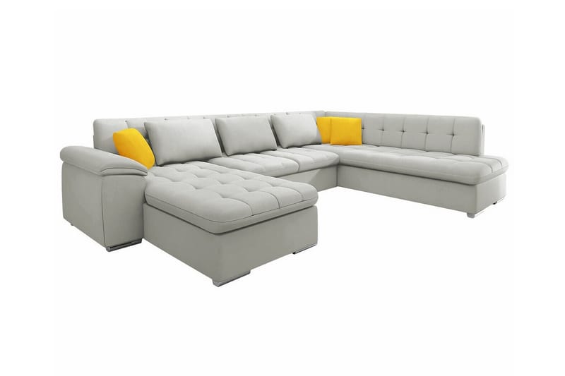 Sakri 5-personers Hjørnesovesofa - Beige - Sovesofaer - Sovesofa chaiselong