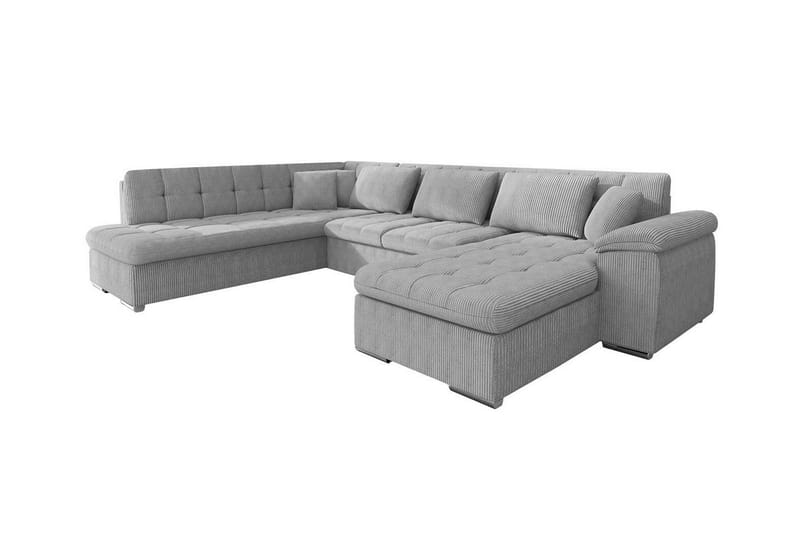 Sakri 5-personers Hjørnesovesofa - Lysegrå/Mørkegrå - Møbler - Sofaer - Sovesofaer