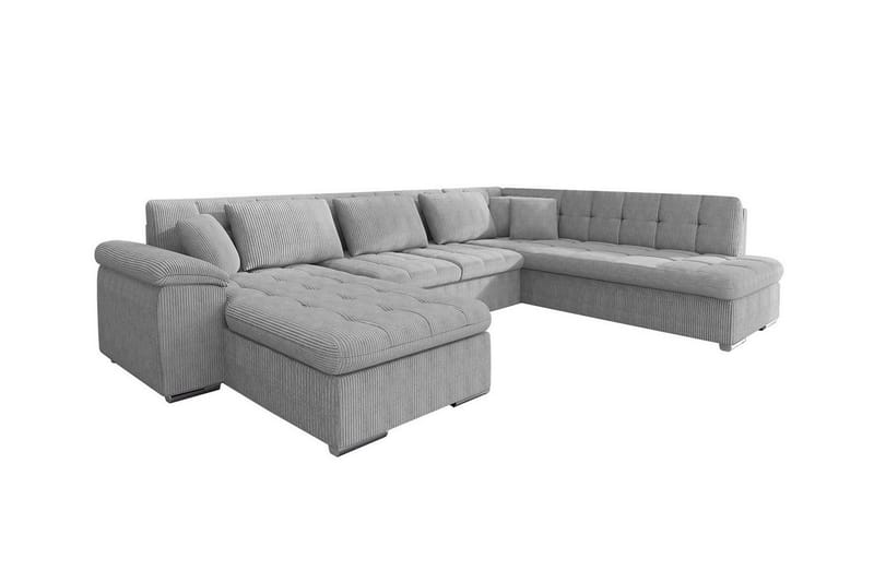 Sakri 5-personers Hjørnesovesofa - Lysegrå/Mørkegrå - Møbler - Sofaer - Sovesofaer