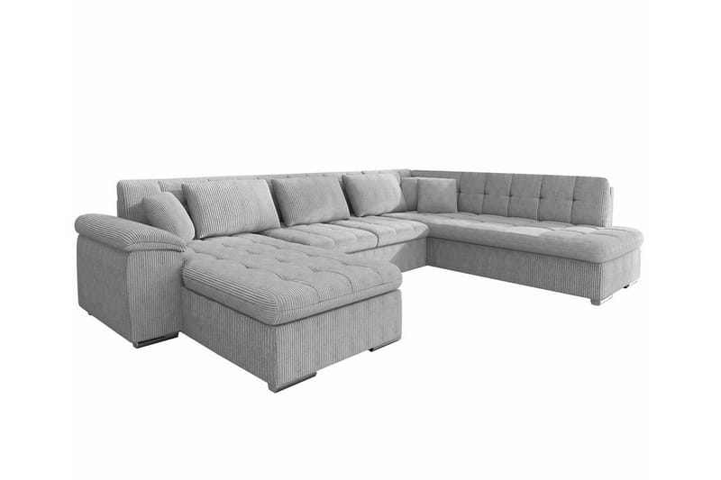 Sakri 5-personers Hjørnesovesofa - Lysegrå - Møbler - Sofaer - Sovesofaer